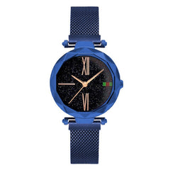 Relogio Feminino Fashion Women Starry Sky Watches Magnetic Mesh Belt Watch Women Dress Luminous Quartz Wristwatch Zegarek Damski