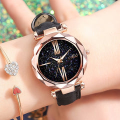 Relogio Feminino Fashion Women Starry Sky Watches Magnetic Mesh Belt Watch Women Dress Luminous Quartz Wristwatch Zegarek Damski