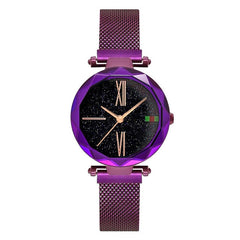 Relogio Feminino Fashion Women Starry Sky Watches Magnetic Mesh Belt Watch Women Dress Luminous Quartz Wristwatch Zegarek Damski