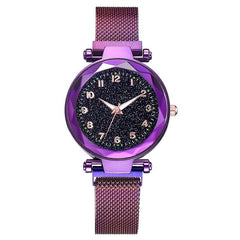 Relogio Feminino Fashion Women Starry Sky Watches Magnetic Mesh Belt Watch Women Dress Luminous Quartz Wristwatch Zegarek Damski