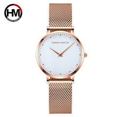 Women Watches Top Brand Luxury Japan Quartz Movement Stainless Steel Sliver White Dial Waterproof Wristwatches relogio feminino